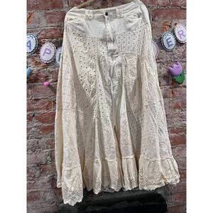 Oli & Hali Boho Lace Maxi Skirt